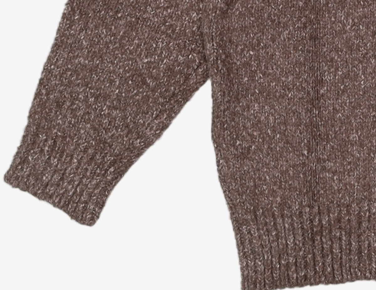 엠엠지엘(MMGL) WOMENS CREW-NECK SWEATER (MIXED BROWN) 4