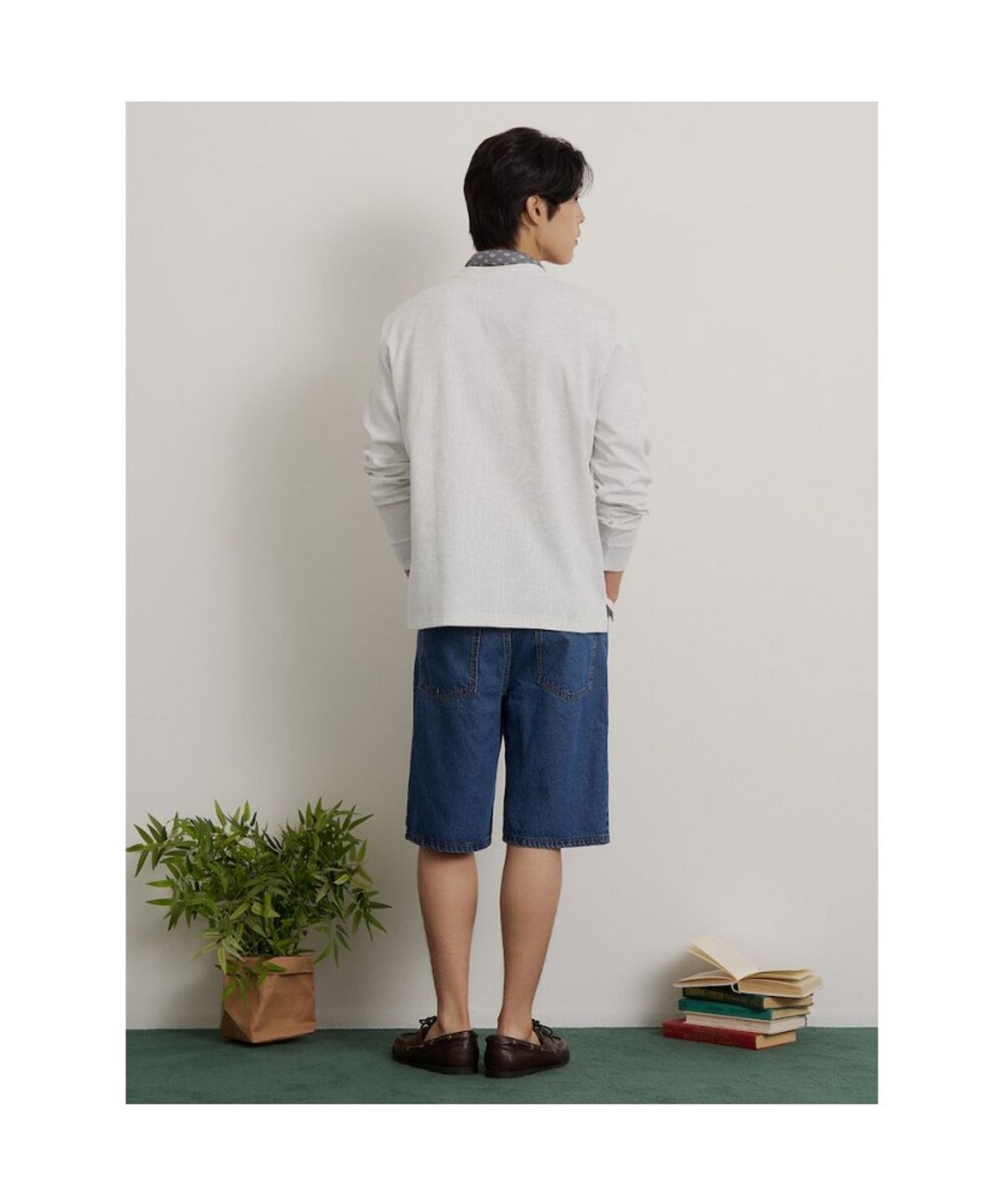 빈폴 멘(BEANPOLE MEN) 강연밀라노 긴소매 헨리넥 티셔츠  아이보리