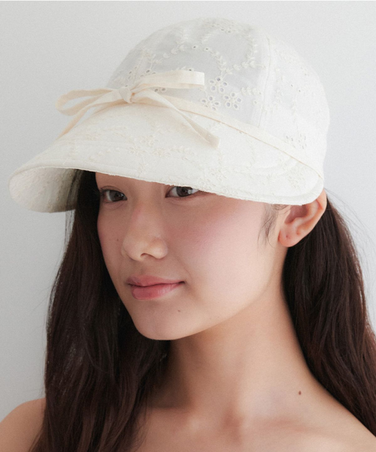 오블라(OVLA) vintage lace ribbon soft cap BC004