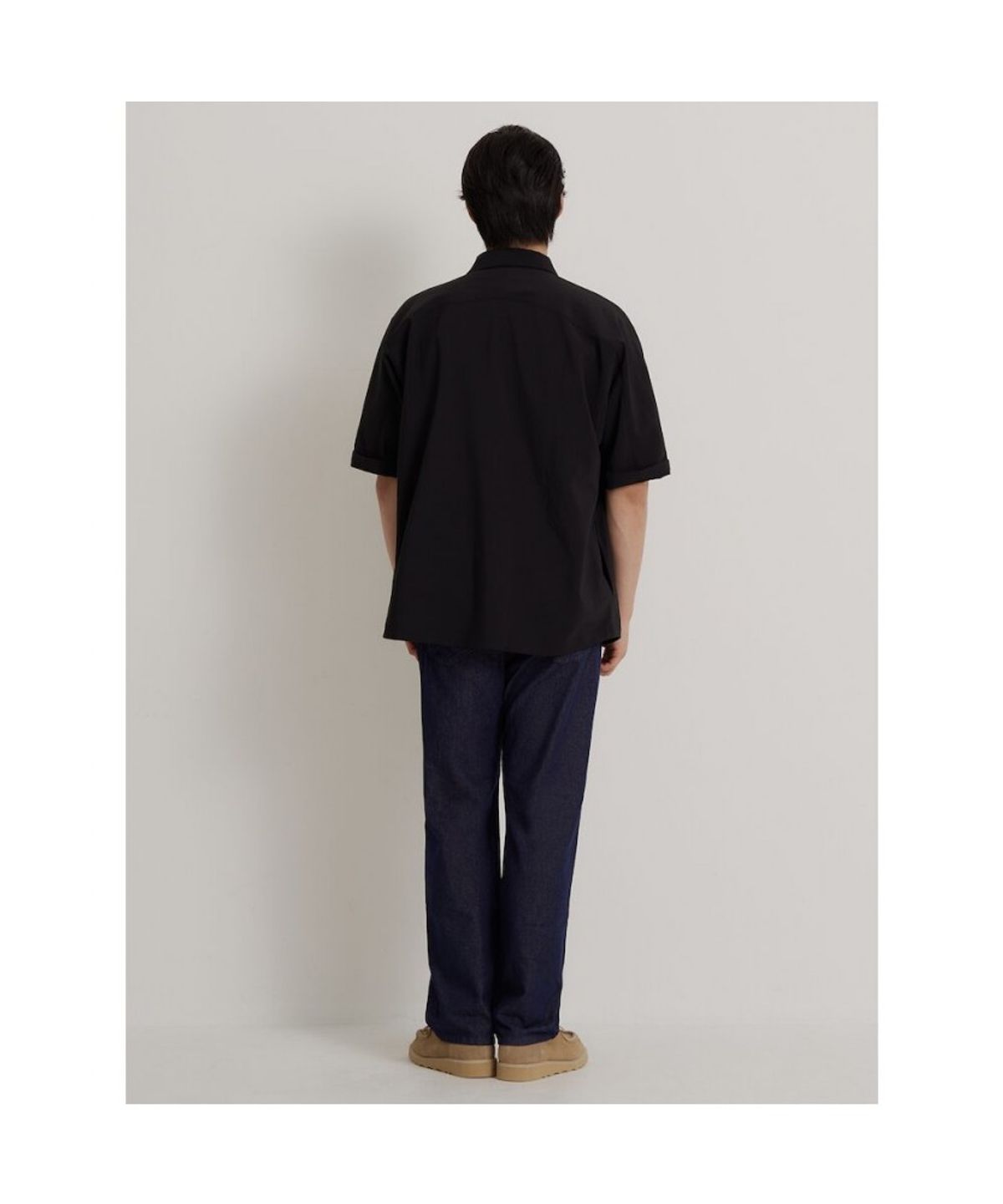 빈폴 멘(BEANPOLE MEN) 아우터형 반소매 셔츠  블랙