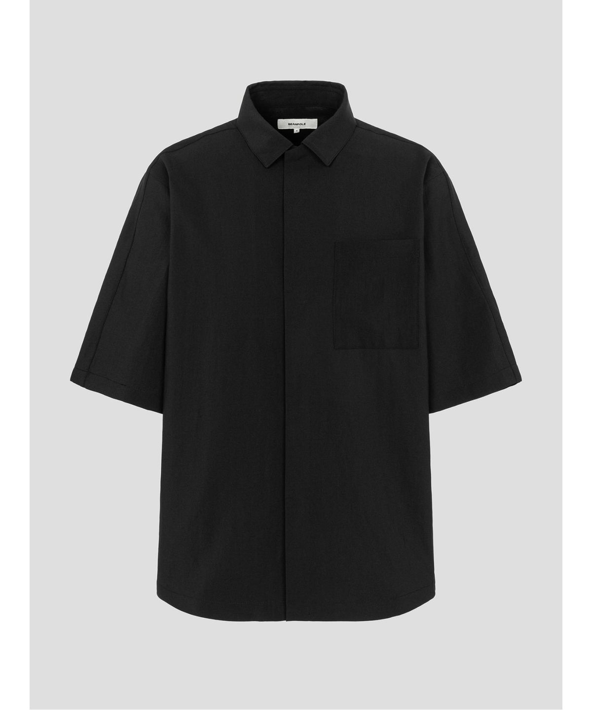 빈폴 멘(BEANPOLE MEN) 아우터형 반소매 셔츠  블랙