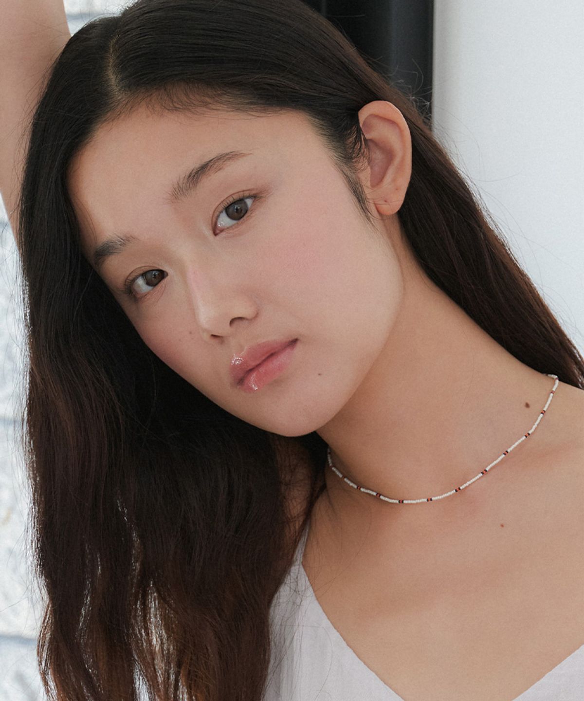오블라(OVLA) (SILVER 925) bohemian beads necklace 2color JN058