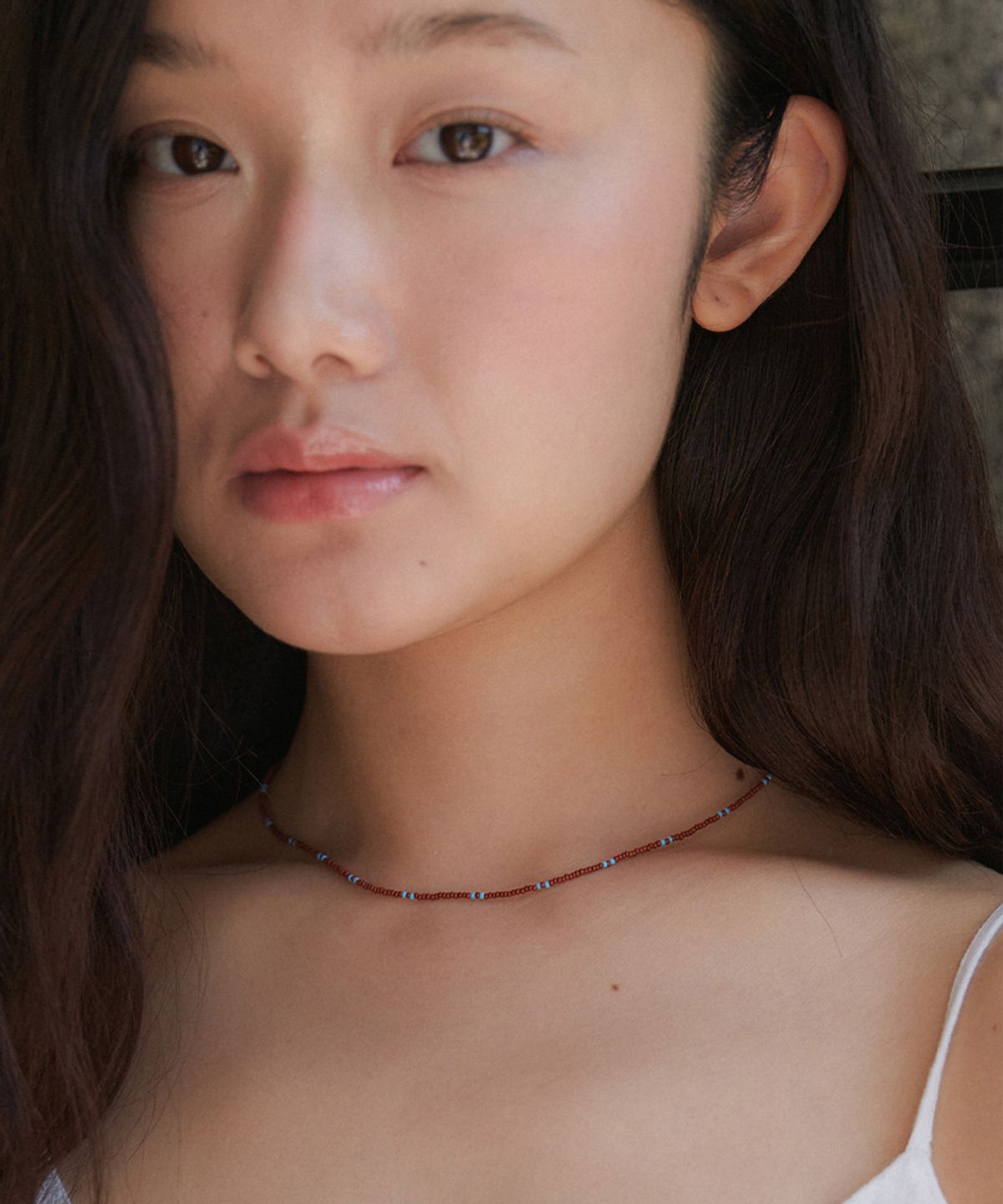 오블라(OVLA) (SILVER 925) bohemian beads necklace 2color JN058