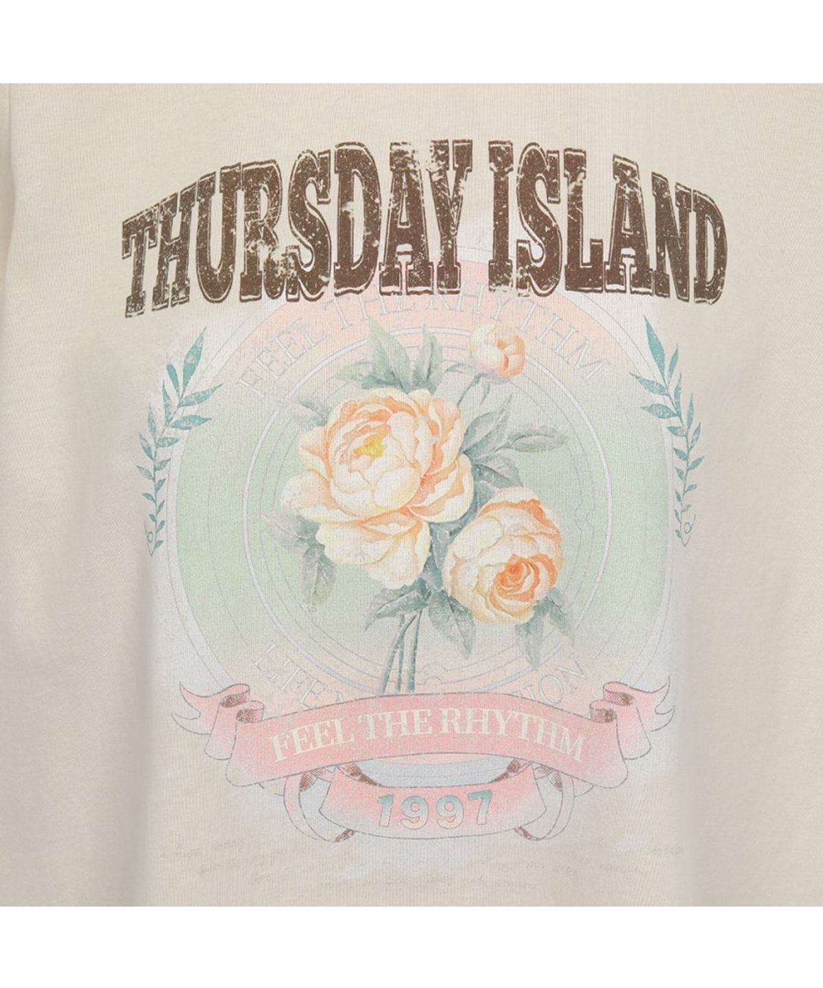 써스데이 아일랜드(THURSDAY ISLAND) 에어로쿨 볼드아트웍 티셔츠_T264MTS284W