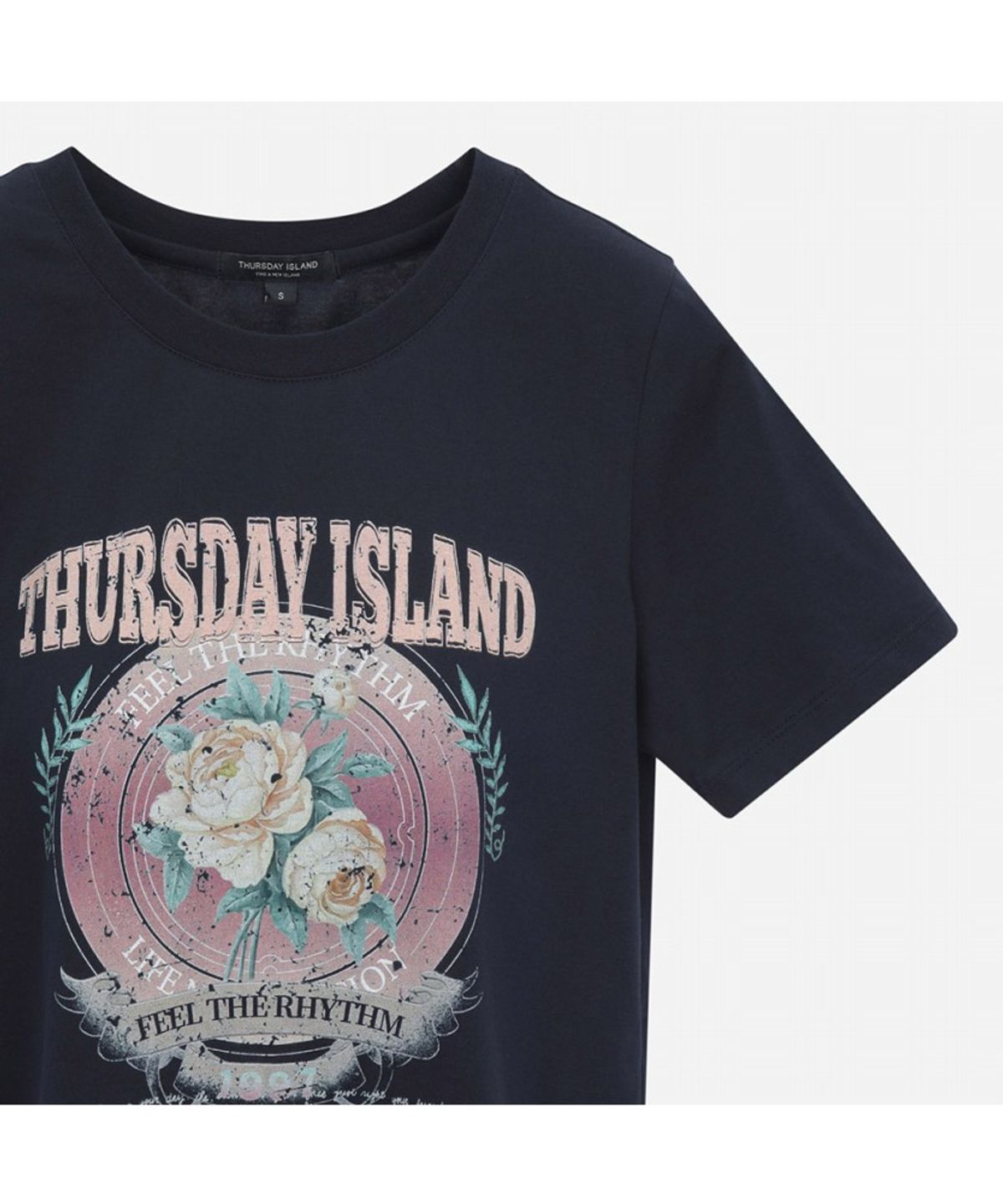 써스데이 아일랜드(THURSDAY ISLAND) 에어로쿨 볼드아트웍 티셔츠_T264MTS286W