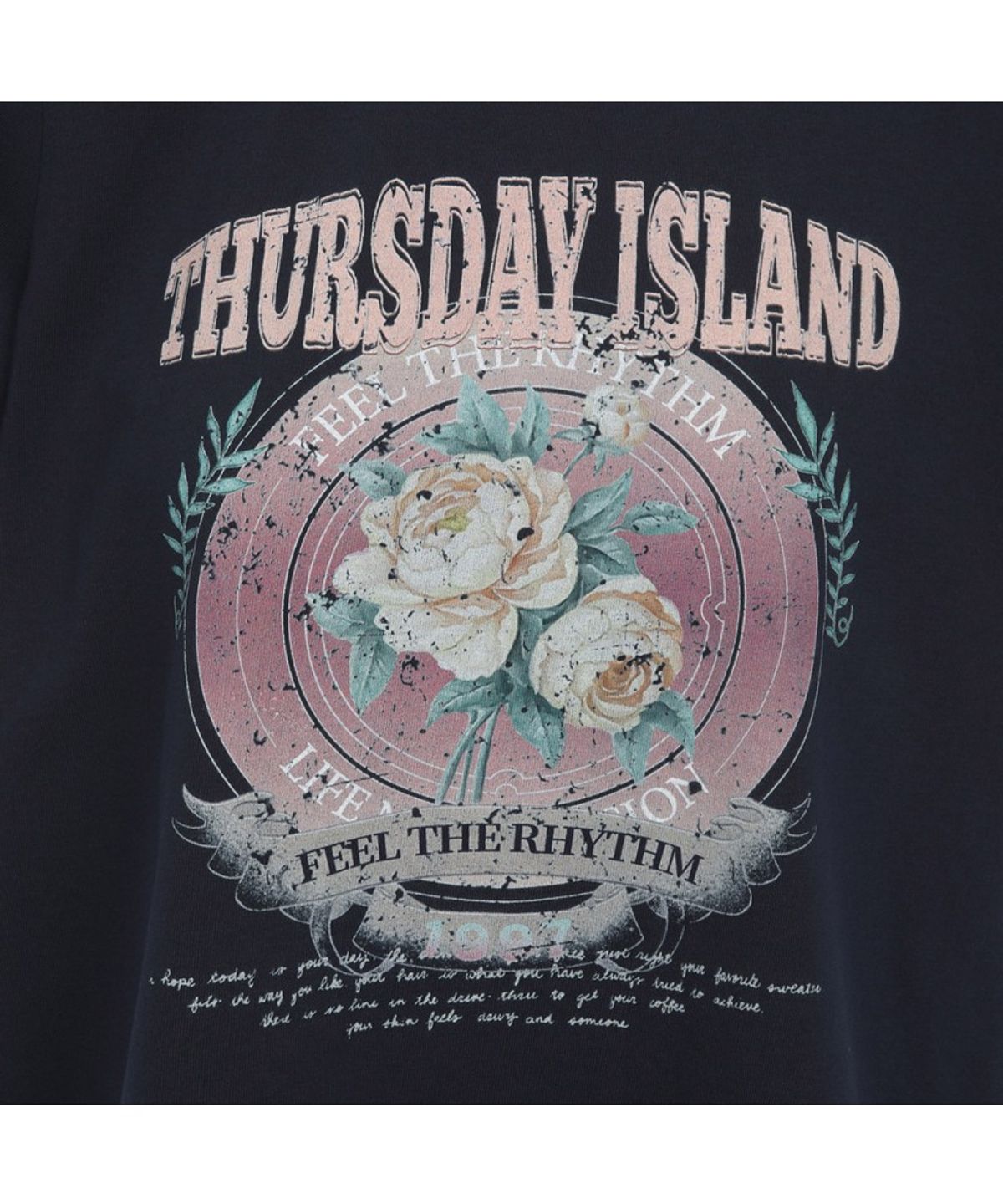 써스데이 아일랜드(THURSDAY ISLAND) 에어로쿨 볼드아트웍 티셔츠_T264MTS286W