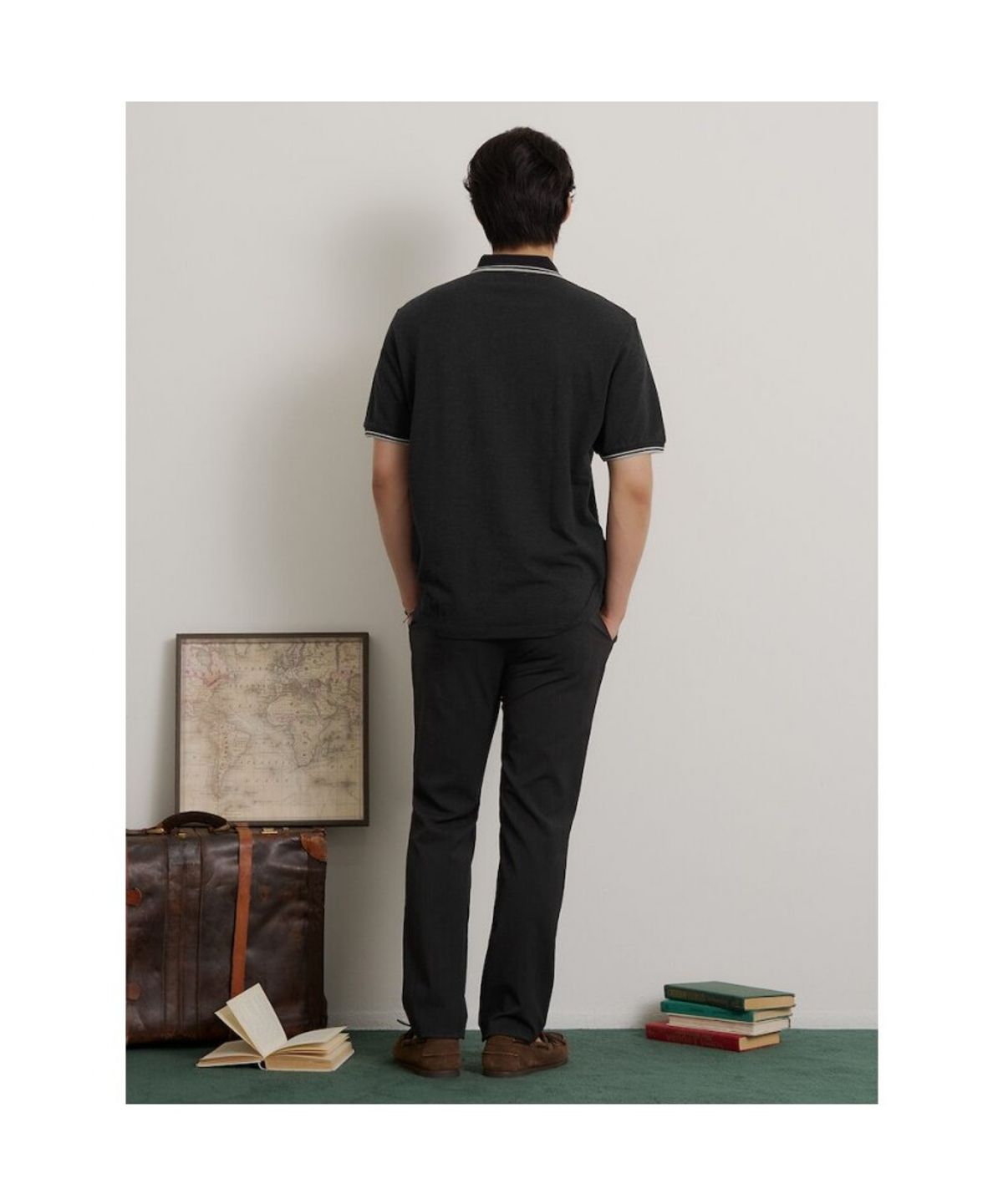 빈폴 멘(BEANPOLE MEN) 울 블렌드 시어서커 슬림 팬츠  애쉬