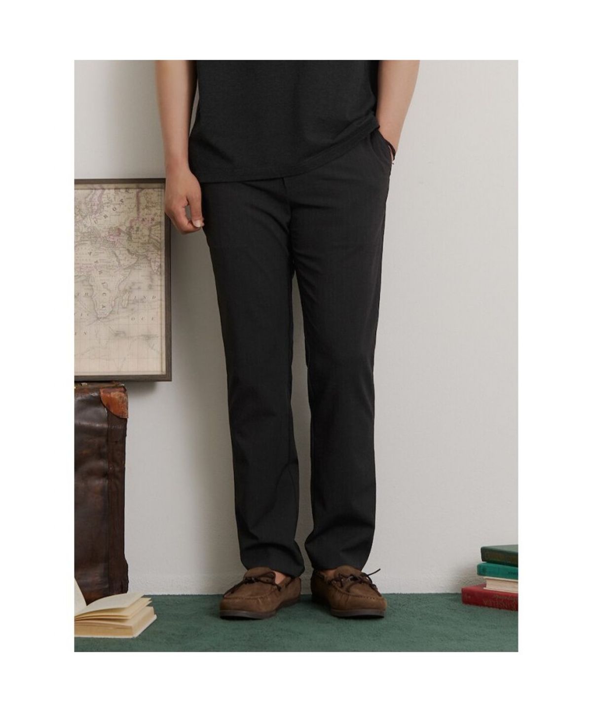 빈폴 멘(BEANPOLE MEN) 울 블렌드 시어서커 슬림 팬츠  애쉬