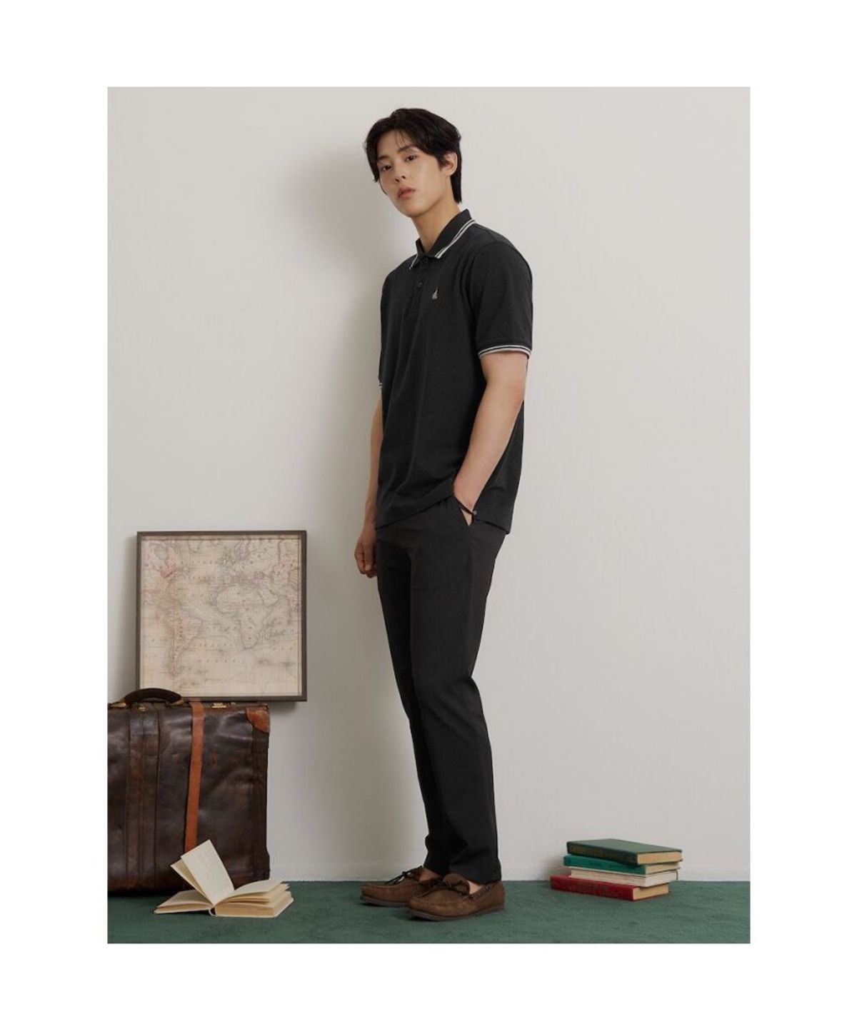 빈폴 멘(BEANPOLE MEN) 울 블렌드 시어서커 슬림 팬츠  애쉬