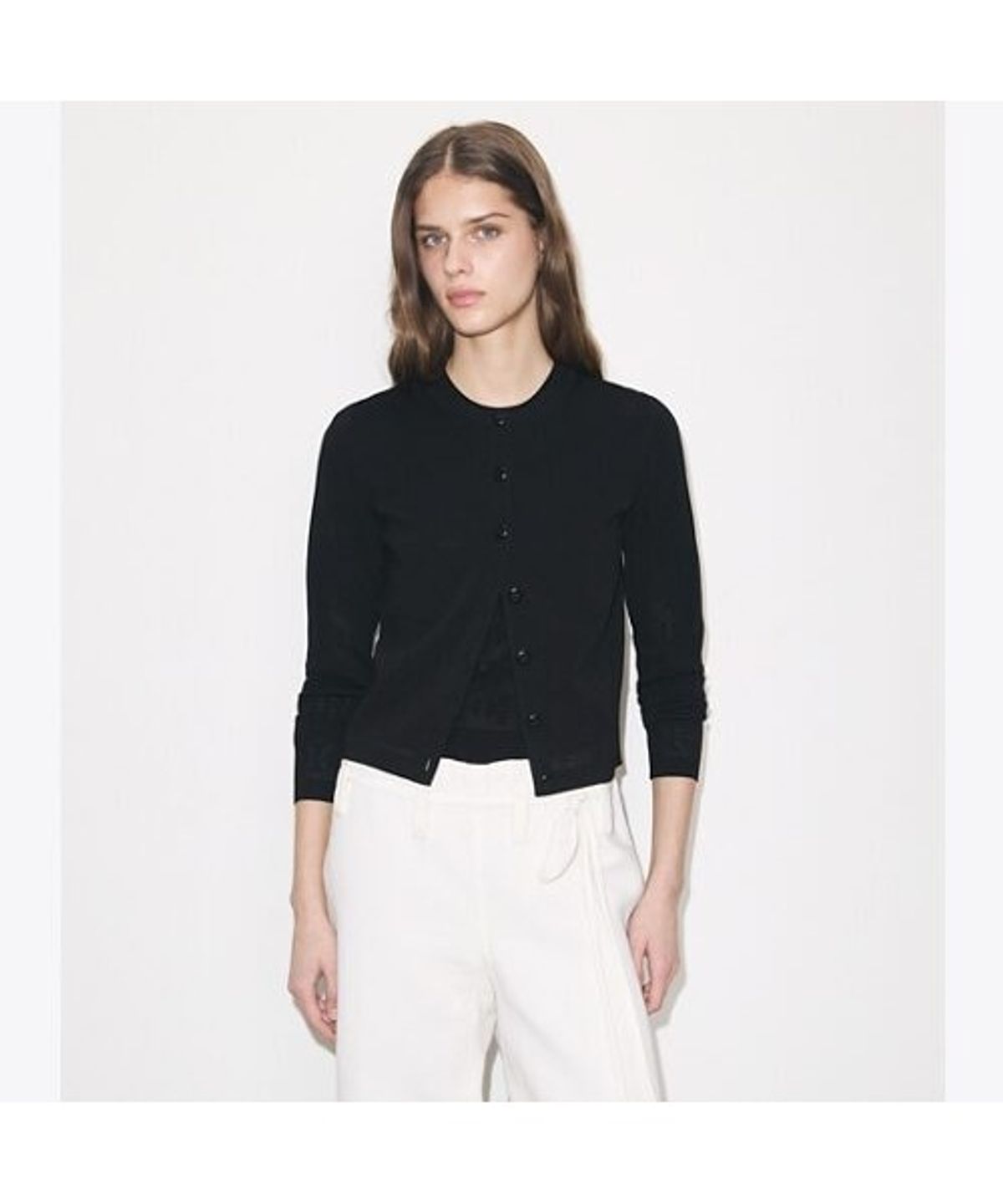 토리버치(TORYBURCH) 포인텔 비스코스 가디건 - 블랙
