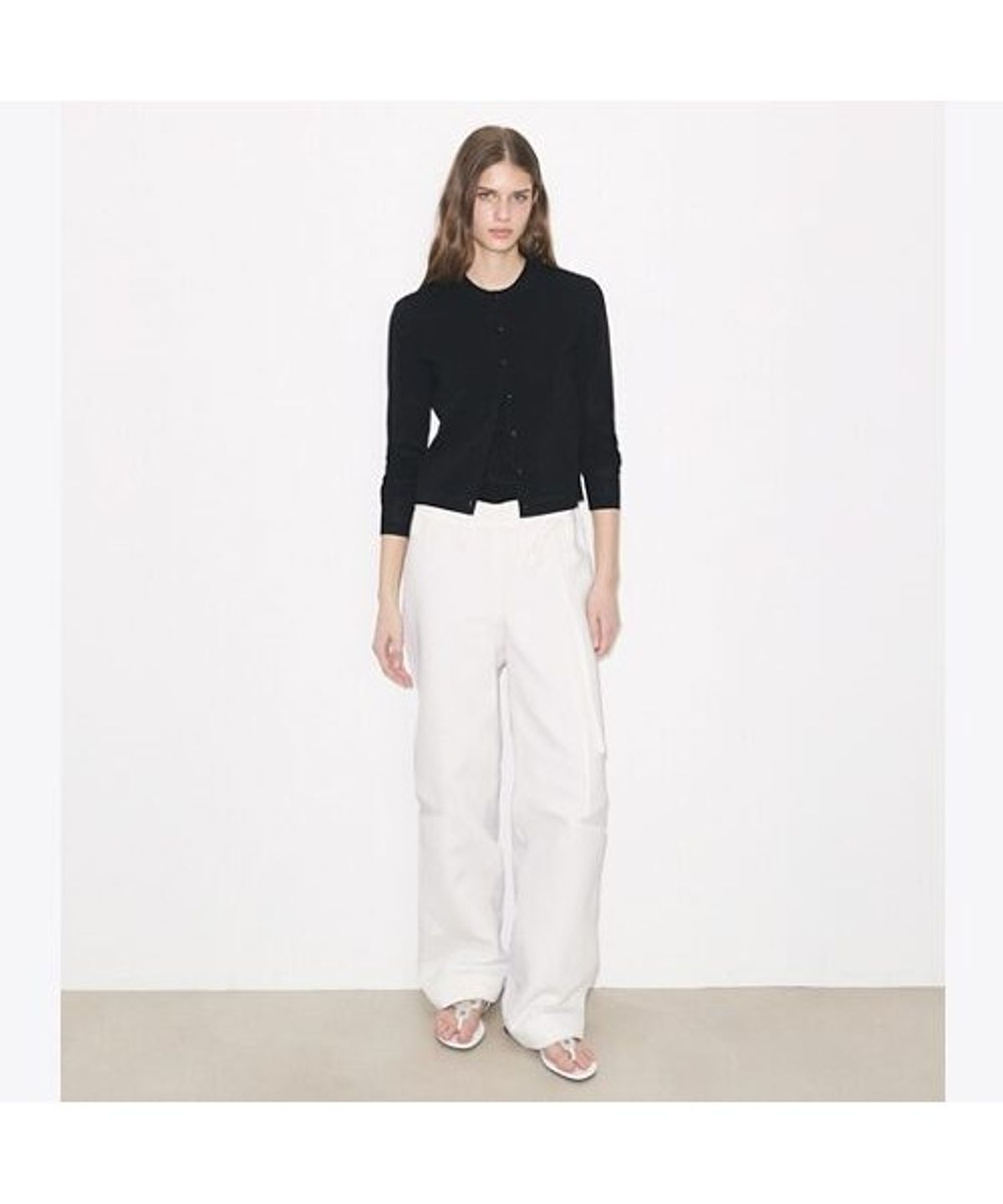 토리버치(TORYBURCH) 포인텔 비스코스 가디건 - 블랙
