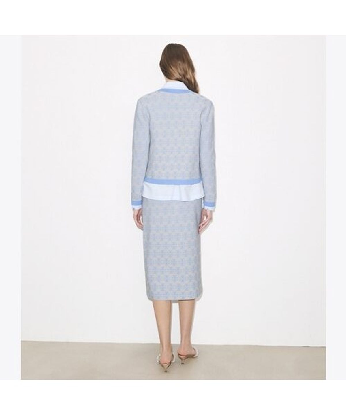 토리버치(TORYBURCH) 켄드라 비스코스 가디건 - 바닐라 / 블루
