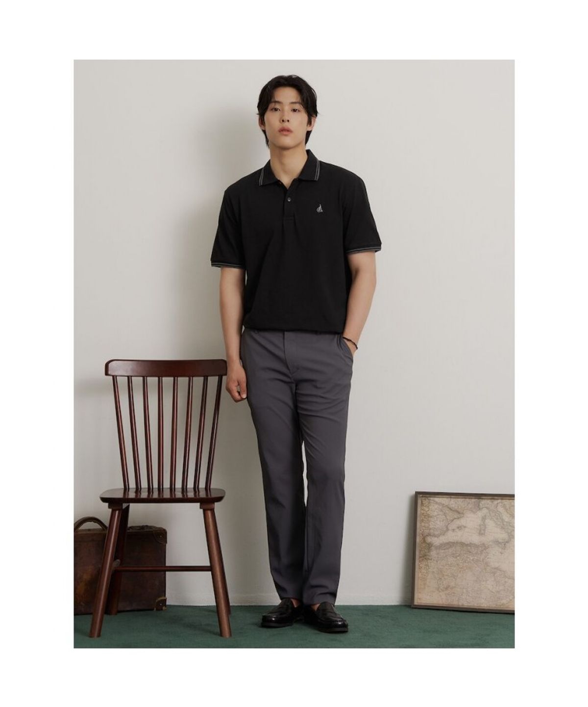 빈폴 멘(BEANPOLE MEN) 트리아세테이트 슬림 팬츠  애쉬
