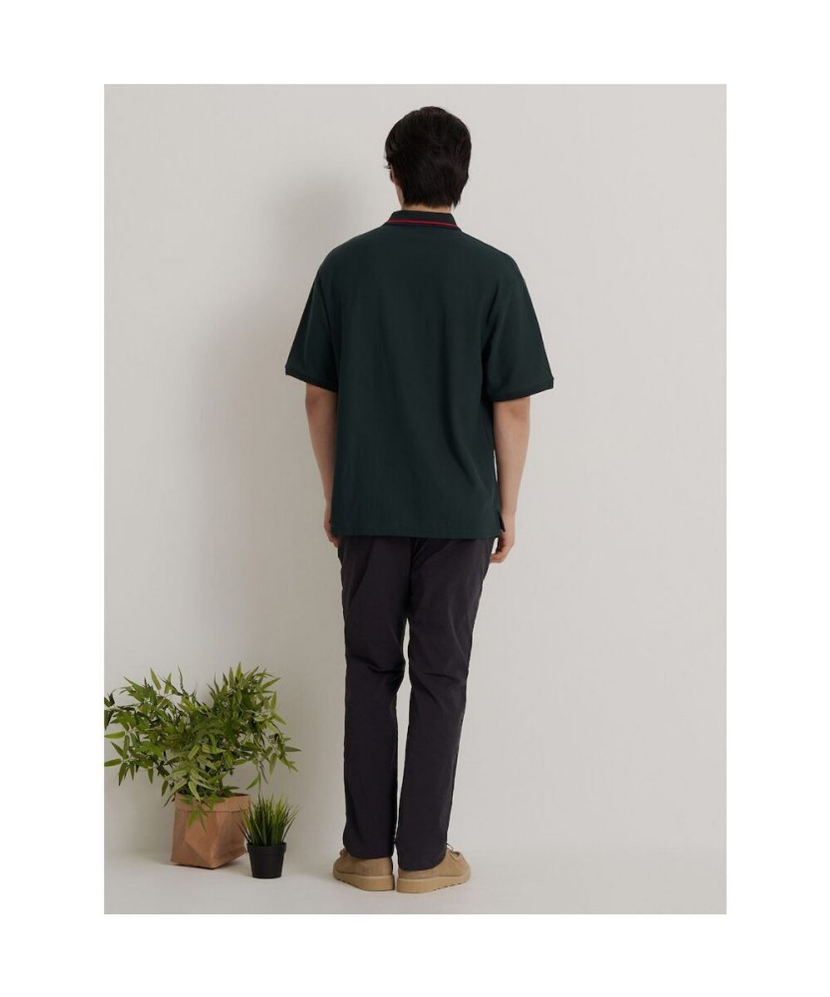 빈폴 멘(BEANPOLE MEN) 여름 가먼트다잉 스탠다드핏 팬츠  네이비