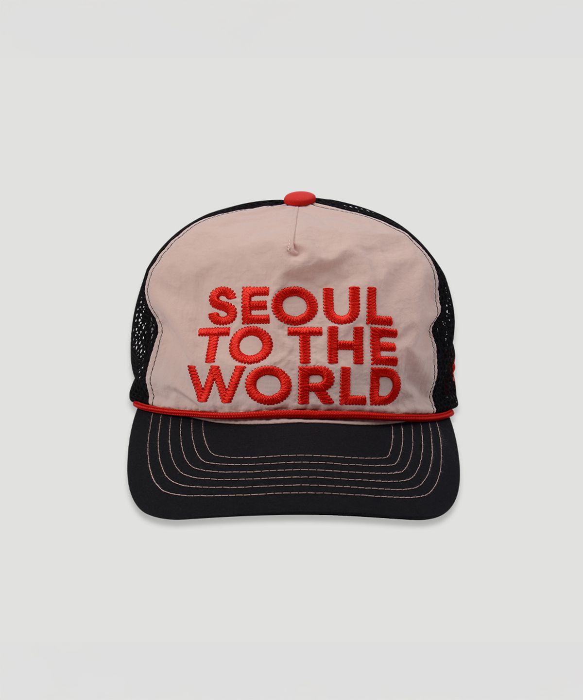 프루앤(FRUAND) FRU& NEEDLE POINT MIX MASH CAP_RED&BLACK