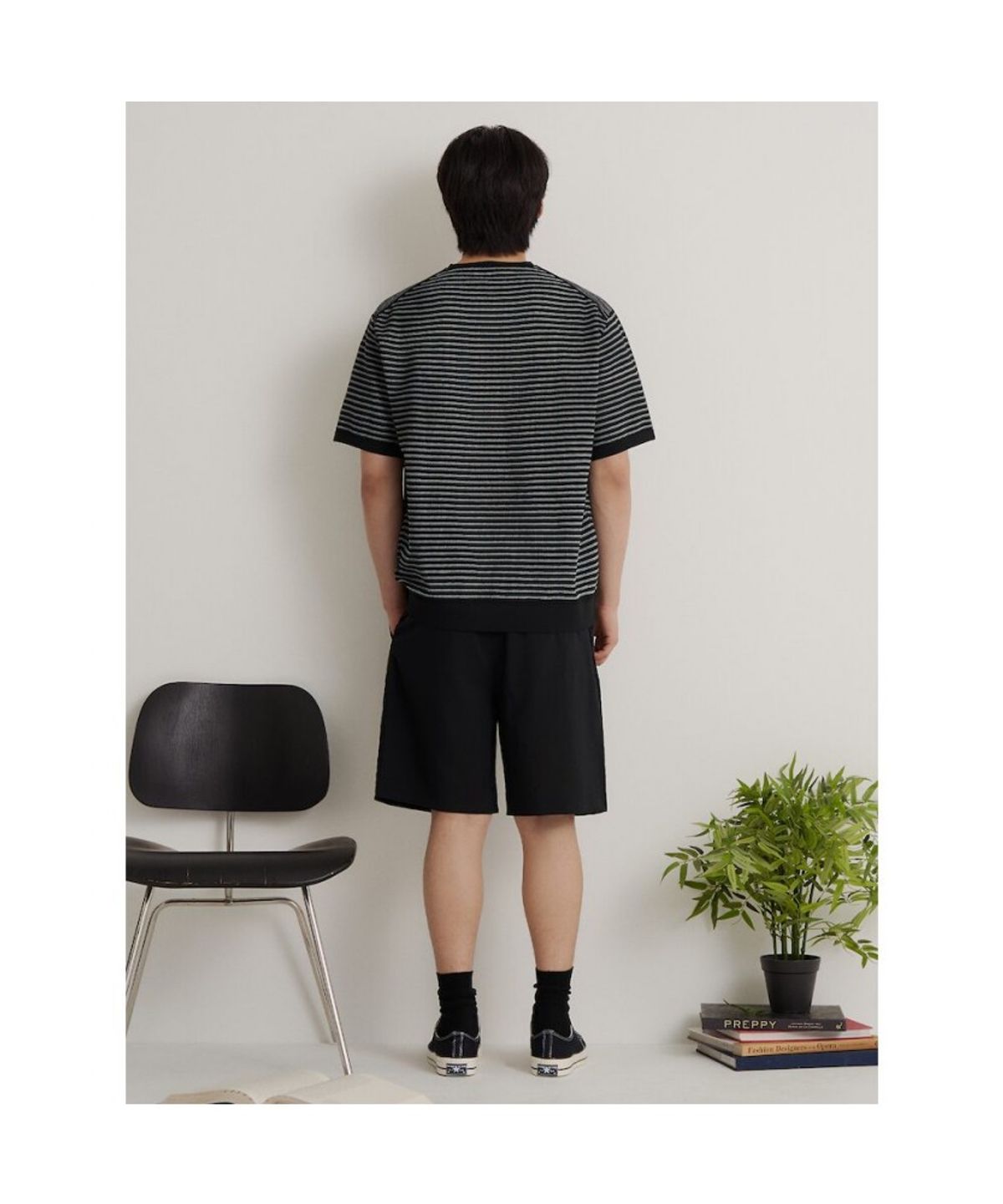빈폴 멘(BEANPOLE MEN) 젠틀테크 캐주얼 컴포트핏 하프팬츠  블랙