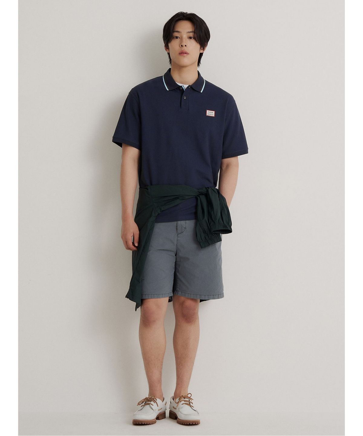 빈폴 멘(BEANPOLE MEN) 가먼트다잉 하프 팬츠  그레이