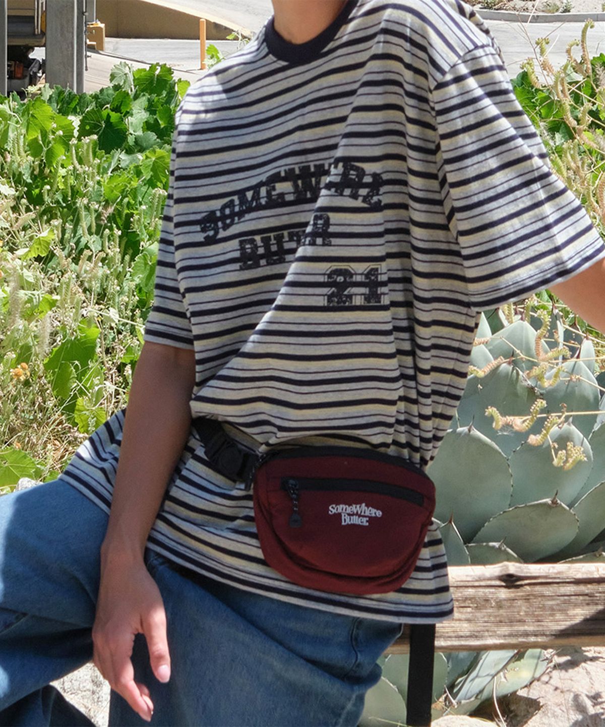 썸웨어버터(SOMEWHEREBUTTER) Tebby Waist Bag - Grape