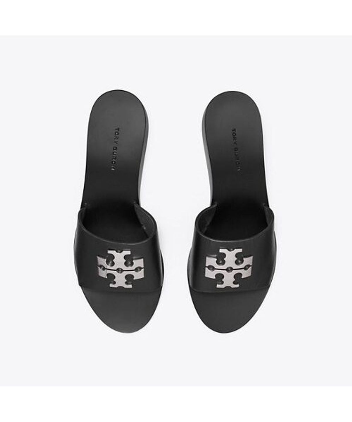 토리버치(TORYBURCH) 찰리 샌들 웻지 40Mm - 퍼펙트 블랙