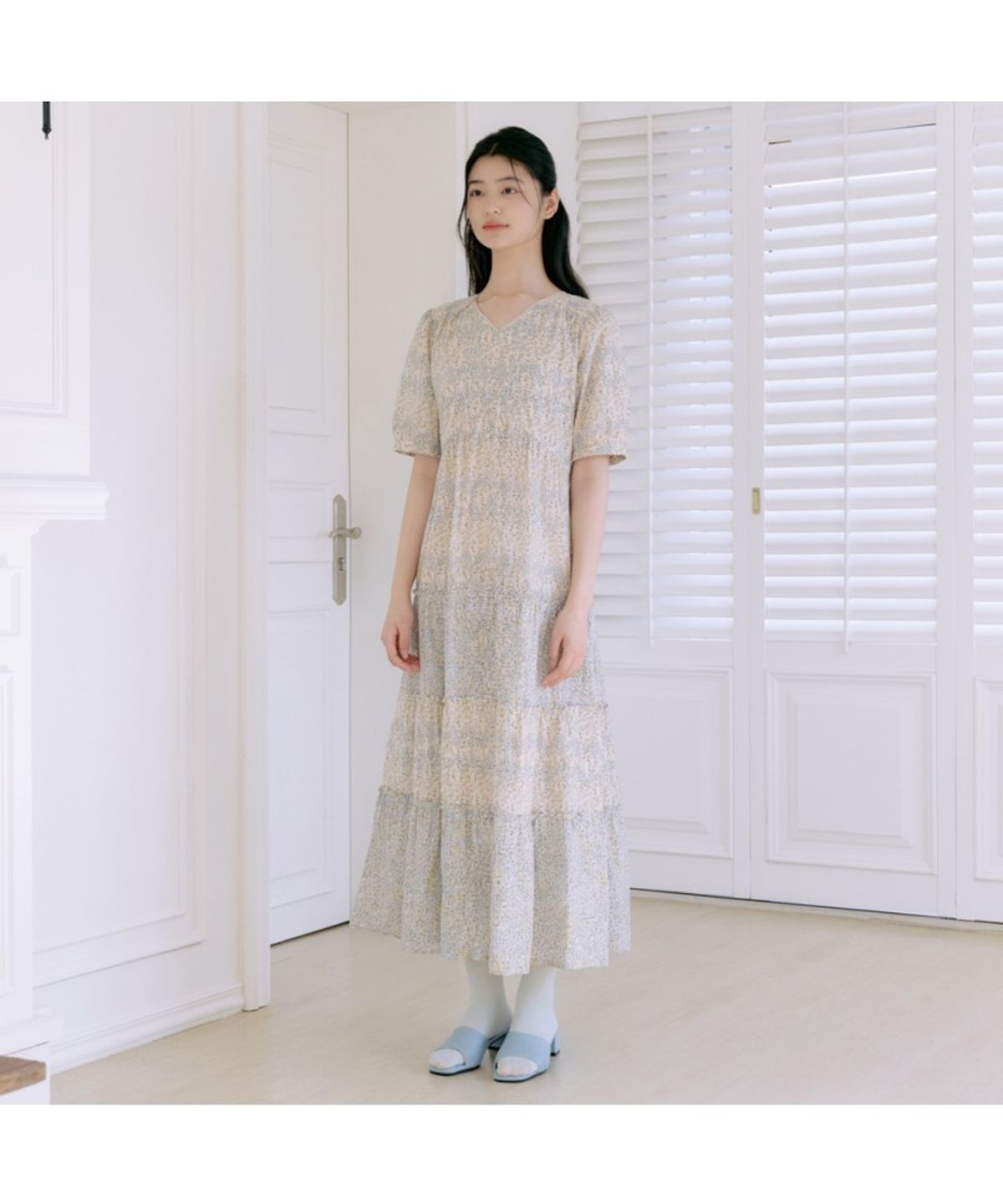 써스데이 아일랜드(THURSDAY ISLAND) 플라워 보더 원피스_T264MOP219W