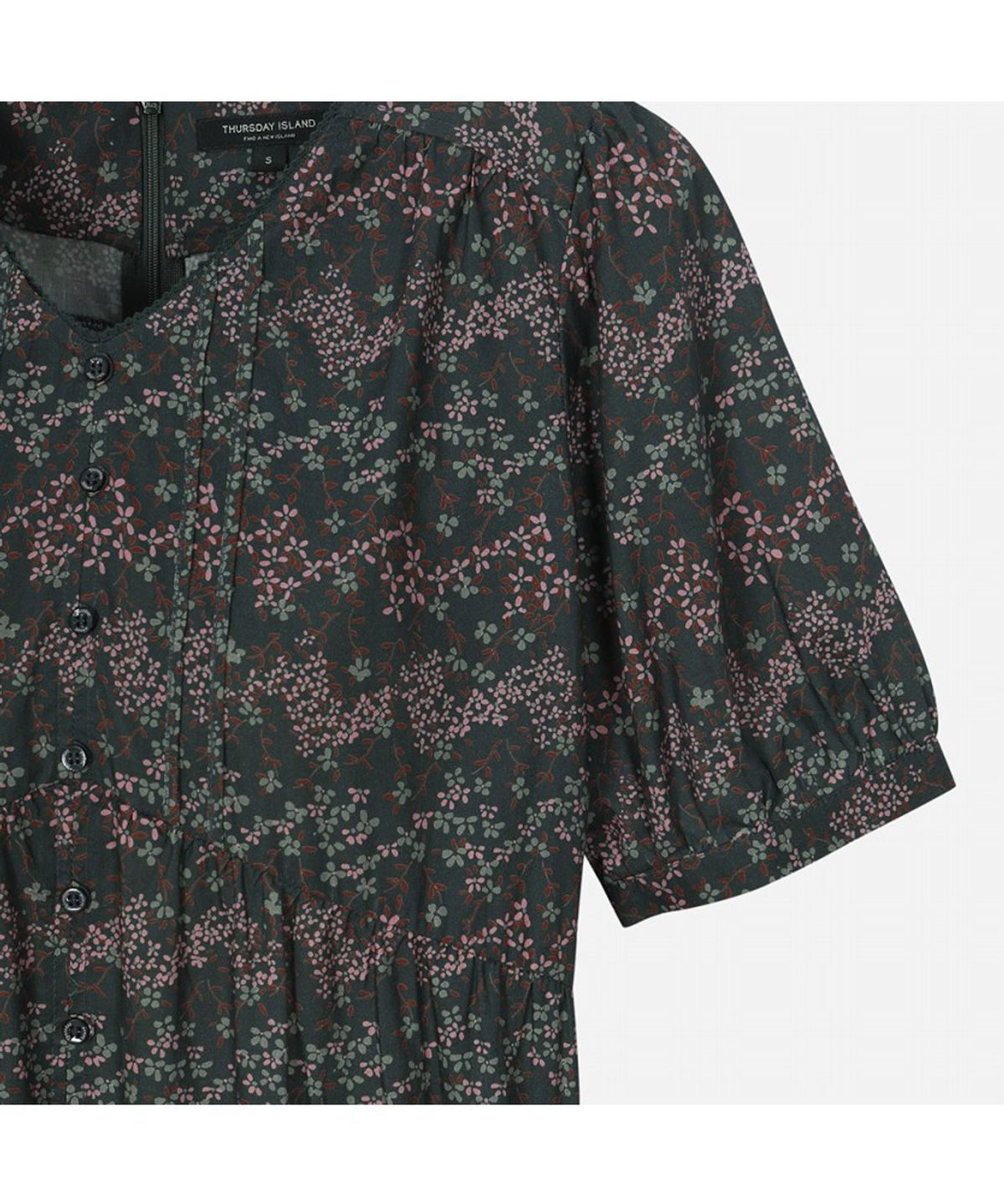 써스데이 아일랜드(THURSDAY ISLAND) 플라워 보더 원피스_T264MOP220W