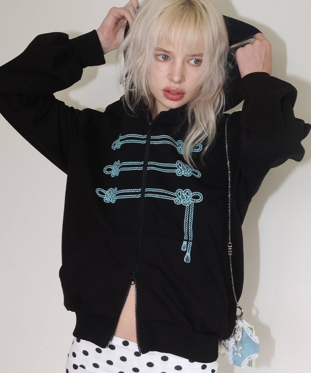 크랭크(CRANK) 나폴레옹 토글 후드 집업_블랙