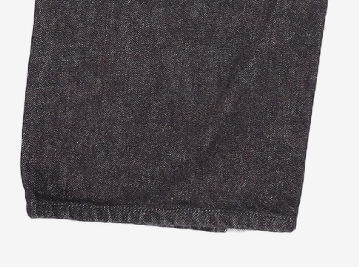 애드오프(ADDOFF) WAVE CURL LINE WIDE DENIM PANTS BLACK 50