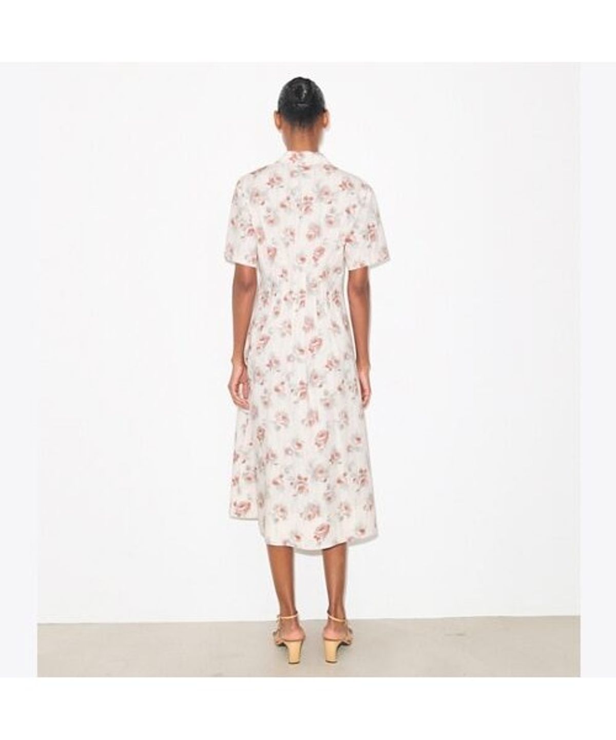 토리버치(TORYBURCH) 포플린 플리츠 웨이스트 드레스 - 핑크 로즈