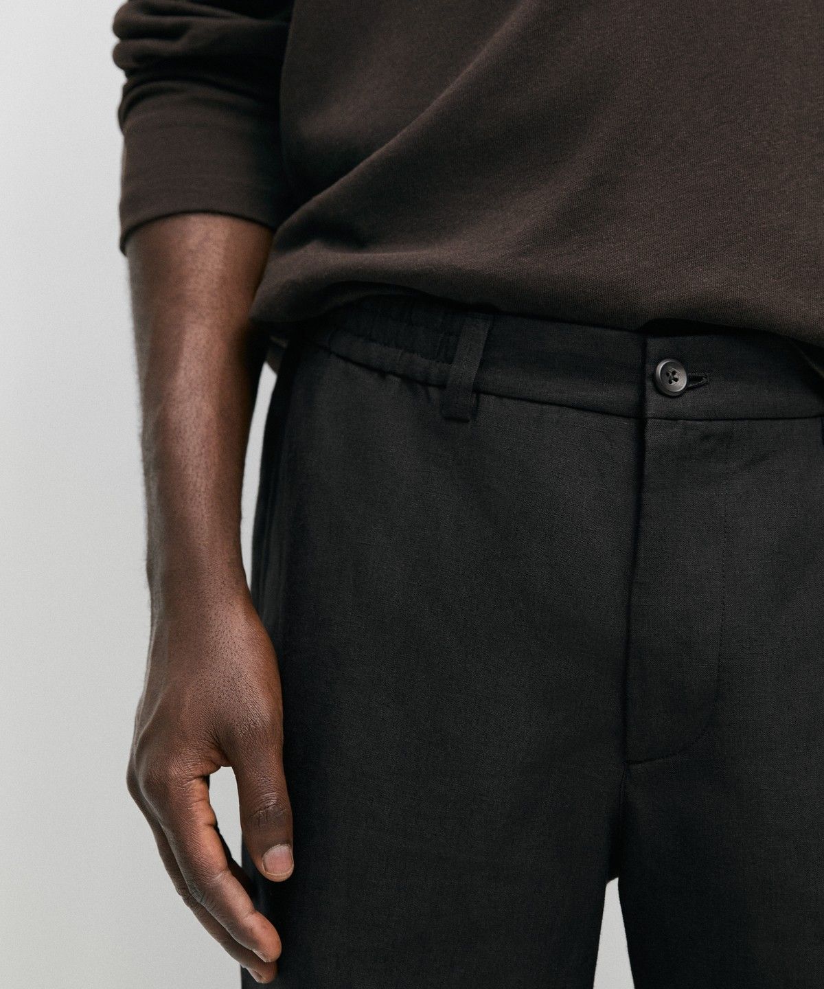 마시모두띠(MASSIMO DUTTI) 100% 린넨 버뮤다 쇼츠