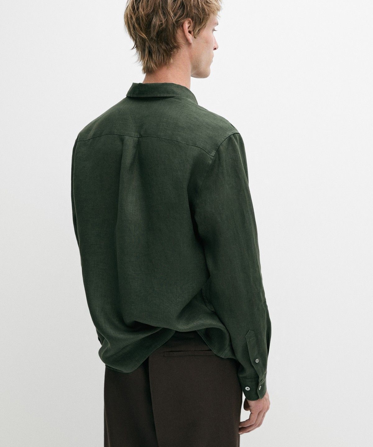 마시모두띠(MASSIMO DUTTI) 100% 린넨 레귤러핏 셔츠