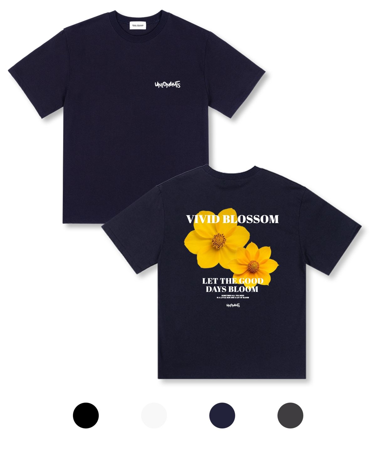 유니온가먼츠(UNION GARMENTS) 옐로우비비드 오버핏 반팔 티셔츠 4COLOR