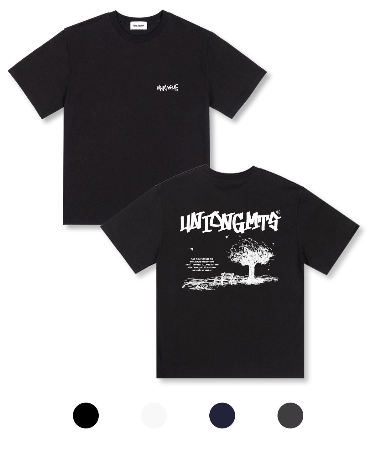 유니온가먼츠(UNION GARMENTS) 블룸라이트 오버핏 반팔 티셔츠 4COLOR