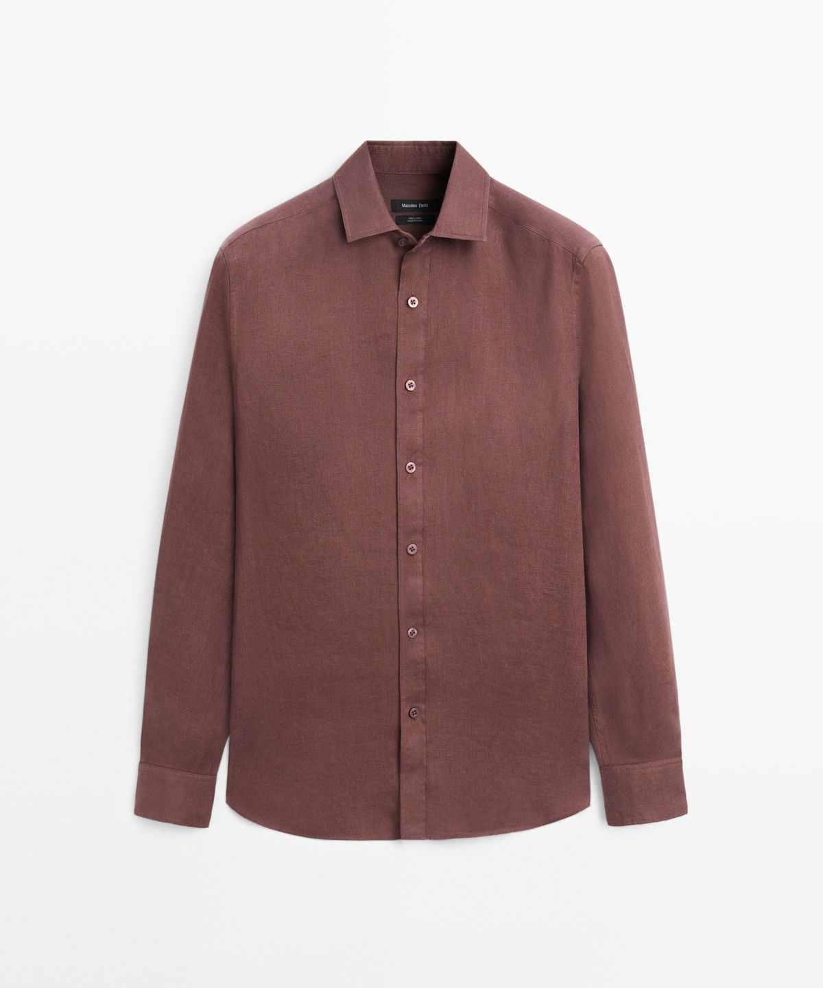 마시모두띠(MASSIMO DUTTI) 100% 린넨 슬림 핏 셔츠