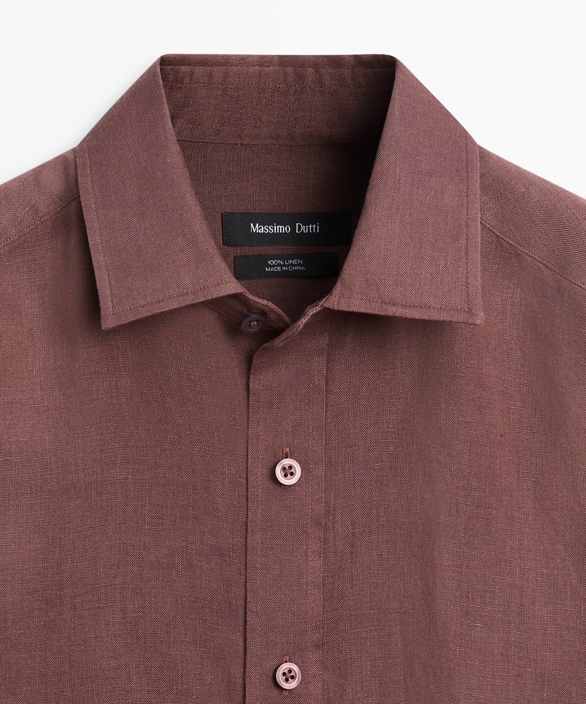 마시모두띠(MASSIMO DUTTI) 100% 린넨 슬림 핏 셔츠