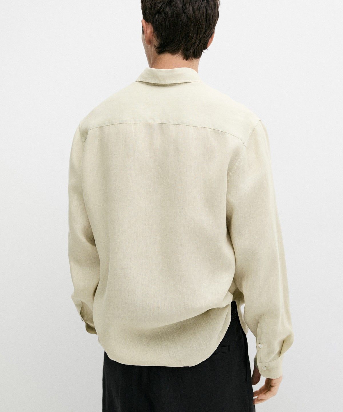 마시모두띠(MASSIMO DUTTI) 100% 린넨 슬림 핏 셔츠