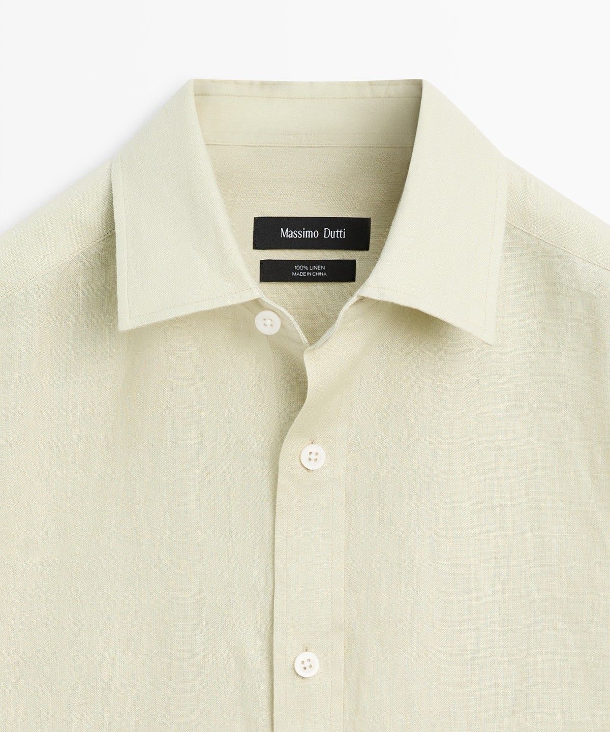 마시모두띠(MASSIMO DUTTI) 100% 린넨 슬림 핏 셔츠