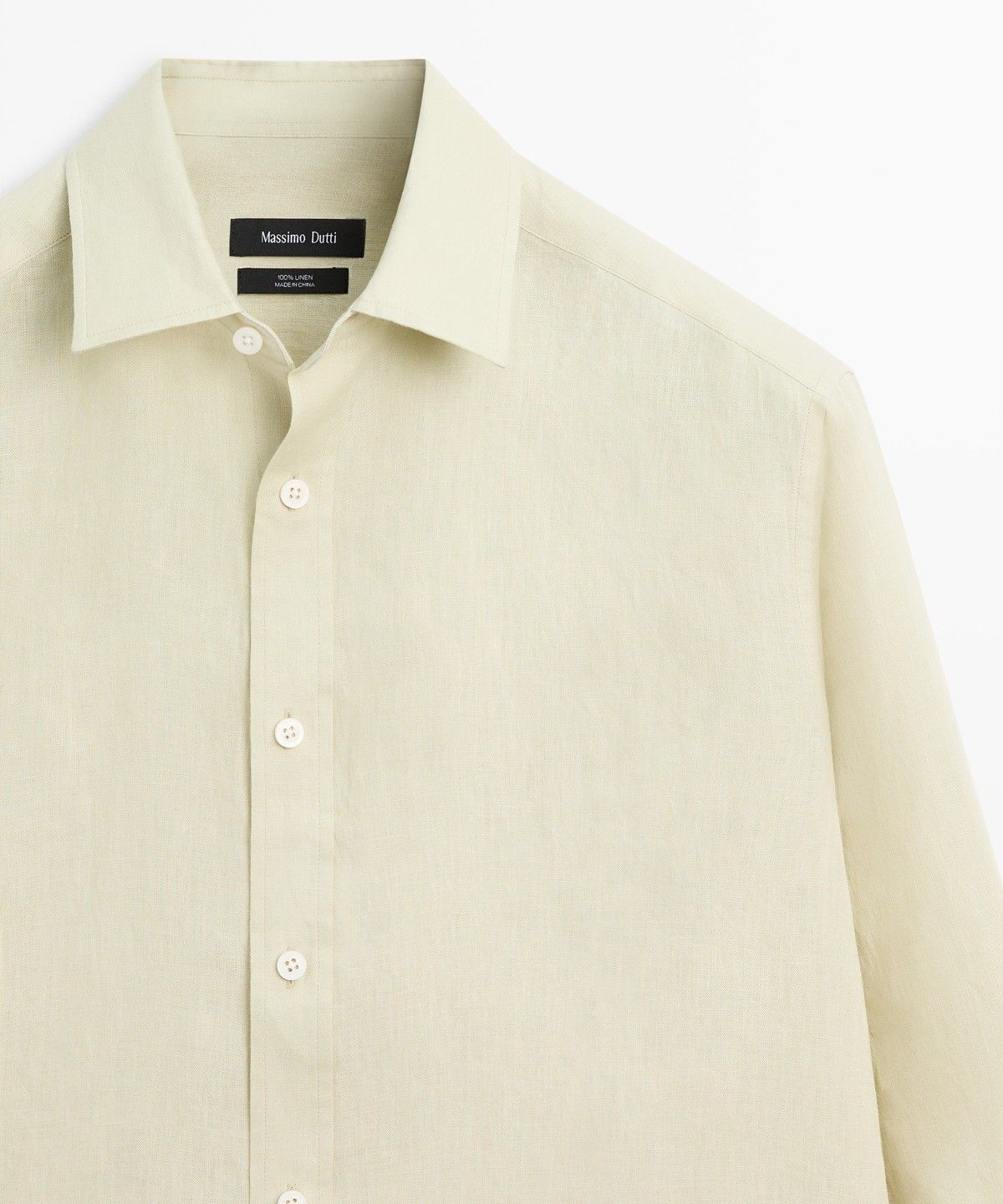 마시모두띠(MASSIMO DUTTI) 100% 린넨 슬림 핏 셔츠