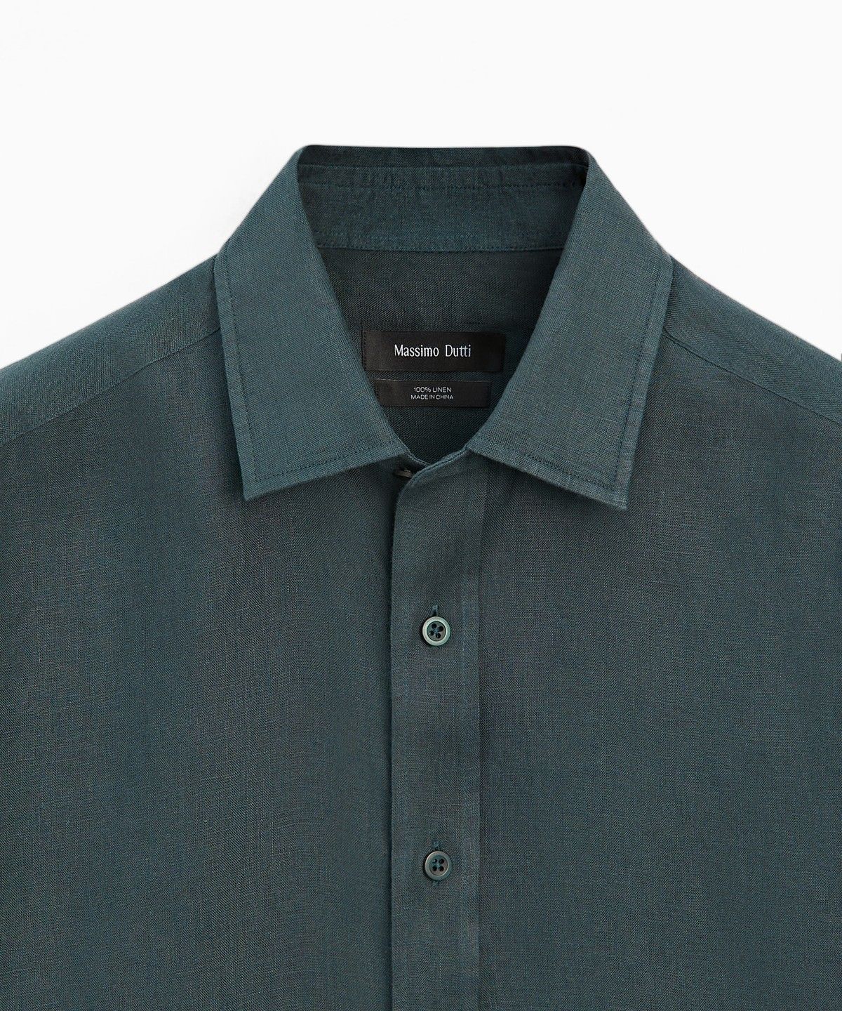 마시모두띠(MASSIMO DUTTI) 100% 린넨 슬림 핏 셔츠