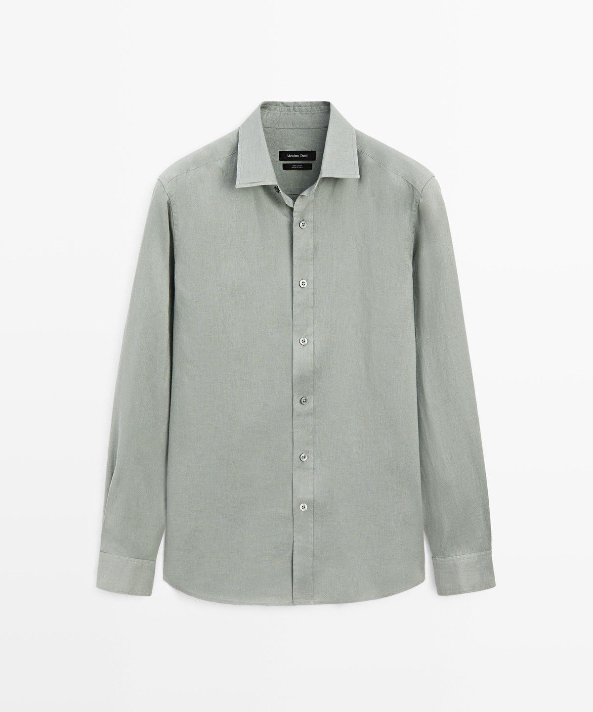 마시모두띠(MASSIMO DUTTI) 100% 린넨 슬림 핏 셔츠