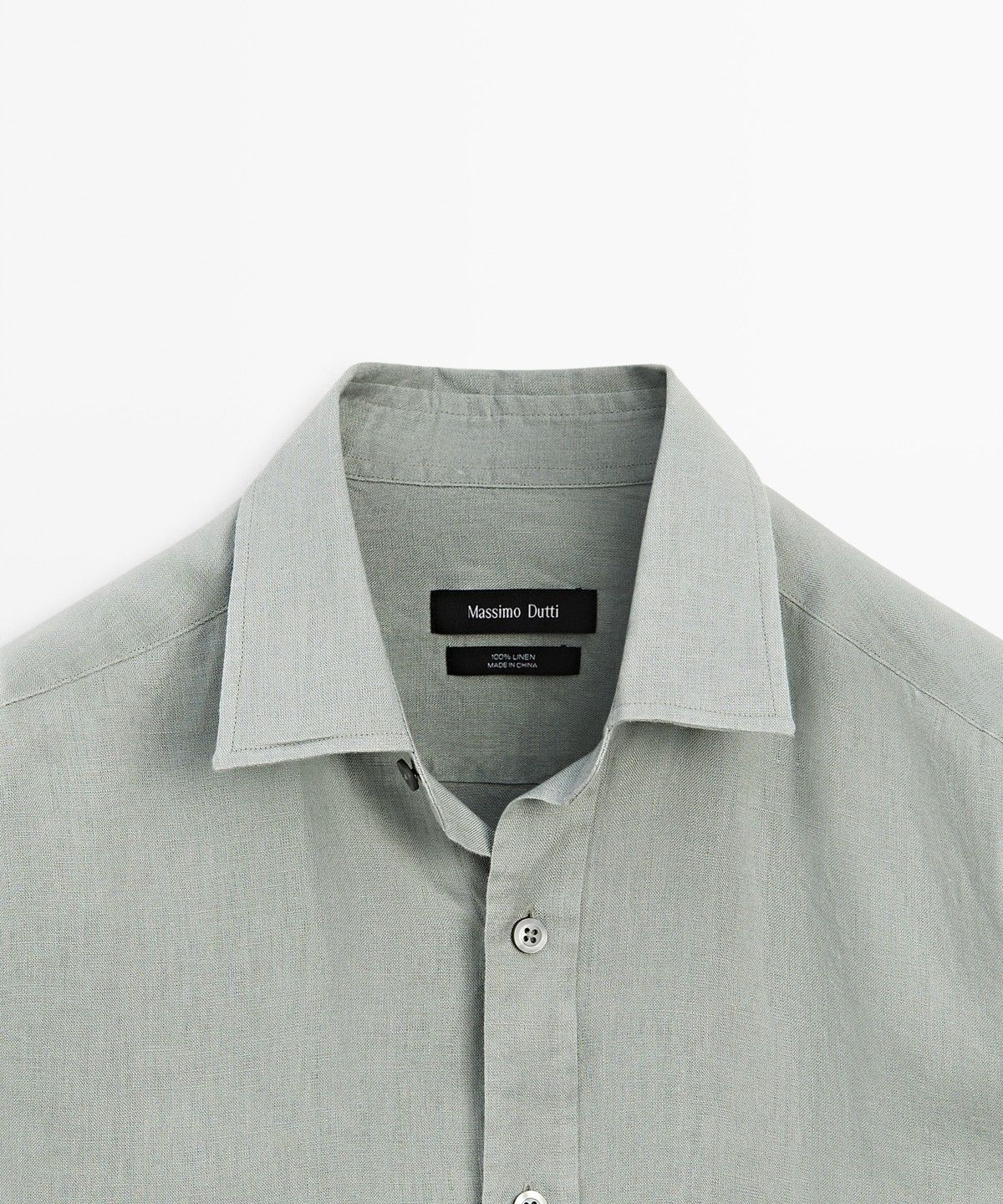 마시모두띠(MASSIMO DUTTI) 100% 린넨 슬림 핏 셔츠