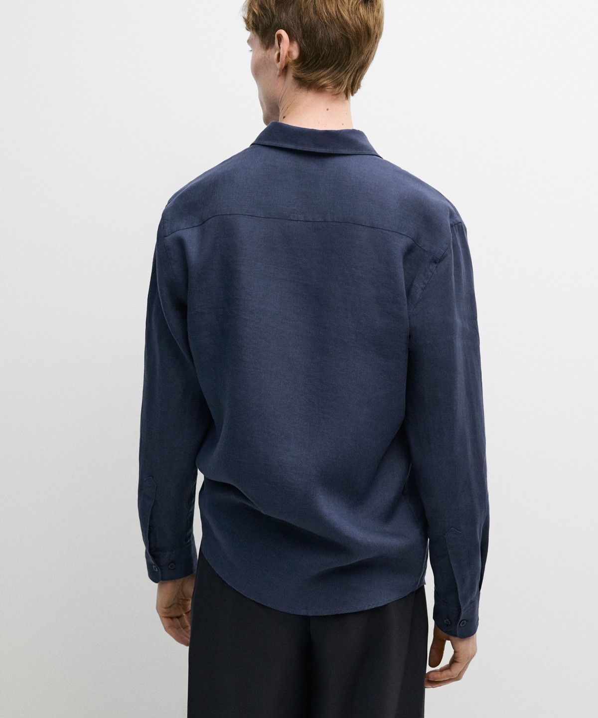마시모두띠(MASSIMO DUTTI) 100% 린넨 슬림 핏 셔츠