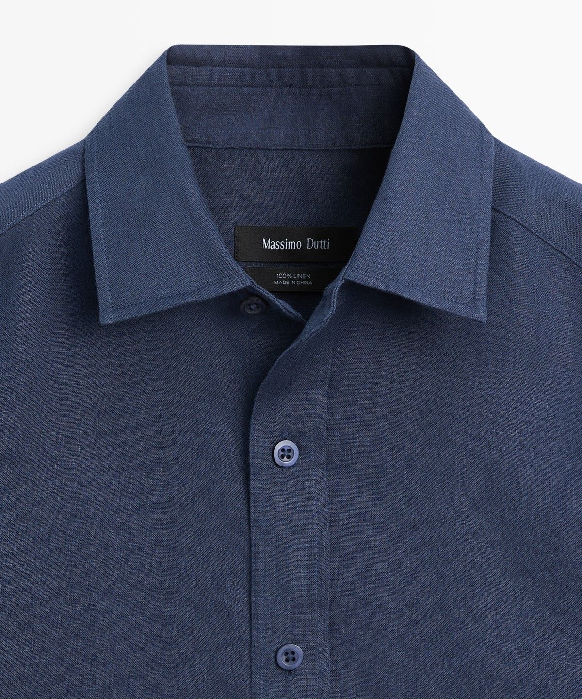 마시모두띠(MASSIMO DUTTI) 100% 린넨 슬림 핏 셔츠
