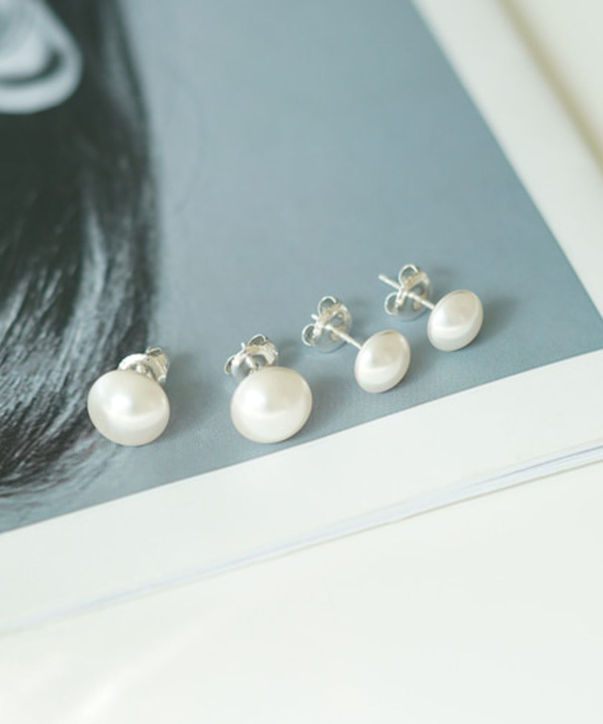 올은(ALLEUN) 스와로브스키 진주 볼록 귀걸이 실버925 8mm 10mm