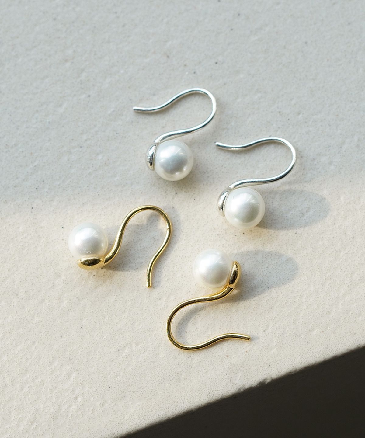 올은(ALLEUN) 실버925 후프 진주 귀걸이 핵진주 6mm 8mm