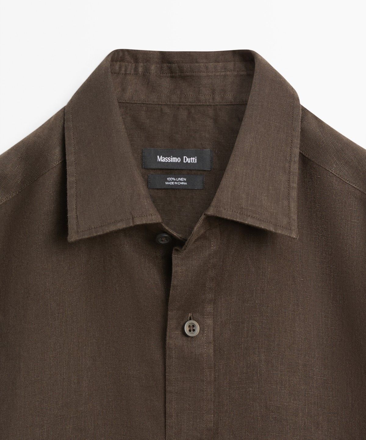 마시모두띠(MASSIMO DUTTI) 슬림 핏 100% 린넨 셔츠