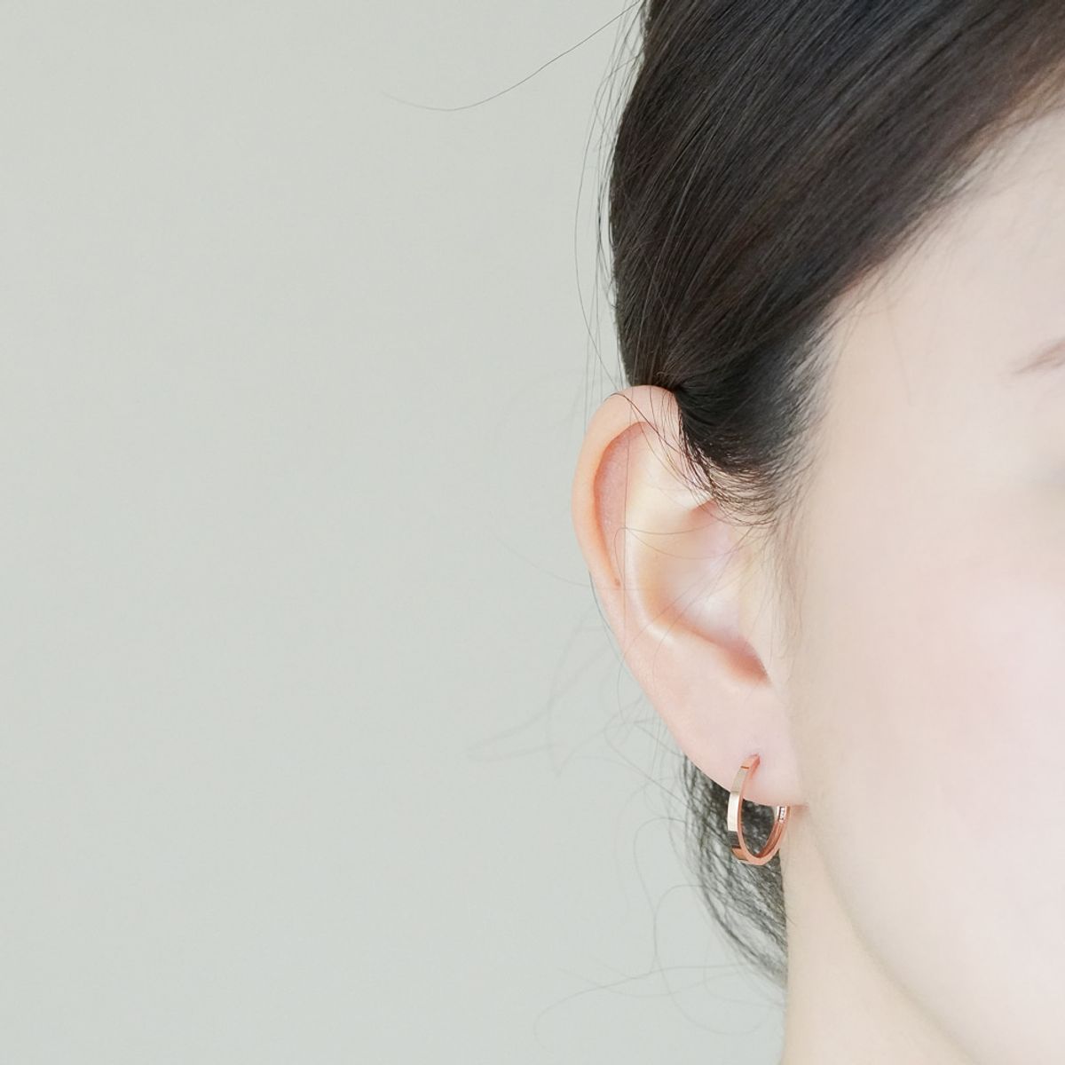 올은(ALLEUN) 14K 18K 평자 원터치 링 금 귀걸이 미니 데일리