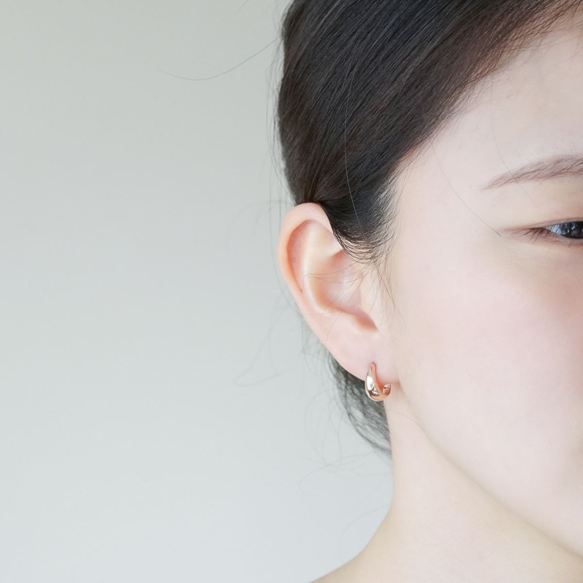 올은(ALLEUN) 14K 18K 물방울 원터치 링 금 귀걸이 볼드 미니