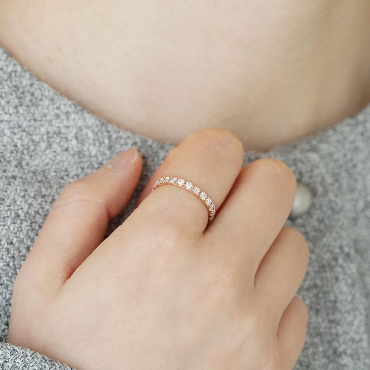 올은(ALLEUN) 14K 18K 4종 가드링 금 반지 결혼 웨딩밴드