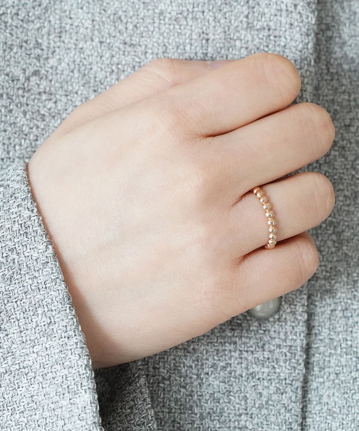 올은(ALLEUN) 14K 18K 볼 금 반지 쥬얼리 레이어드