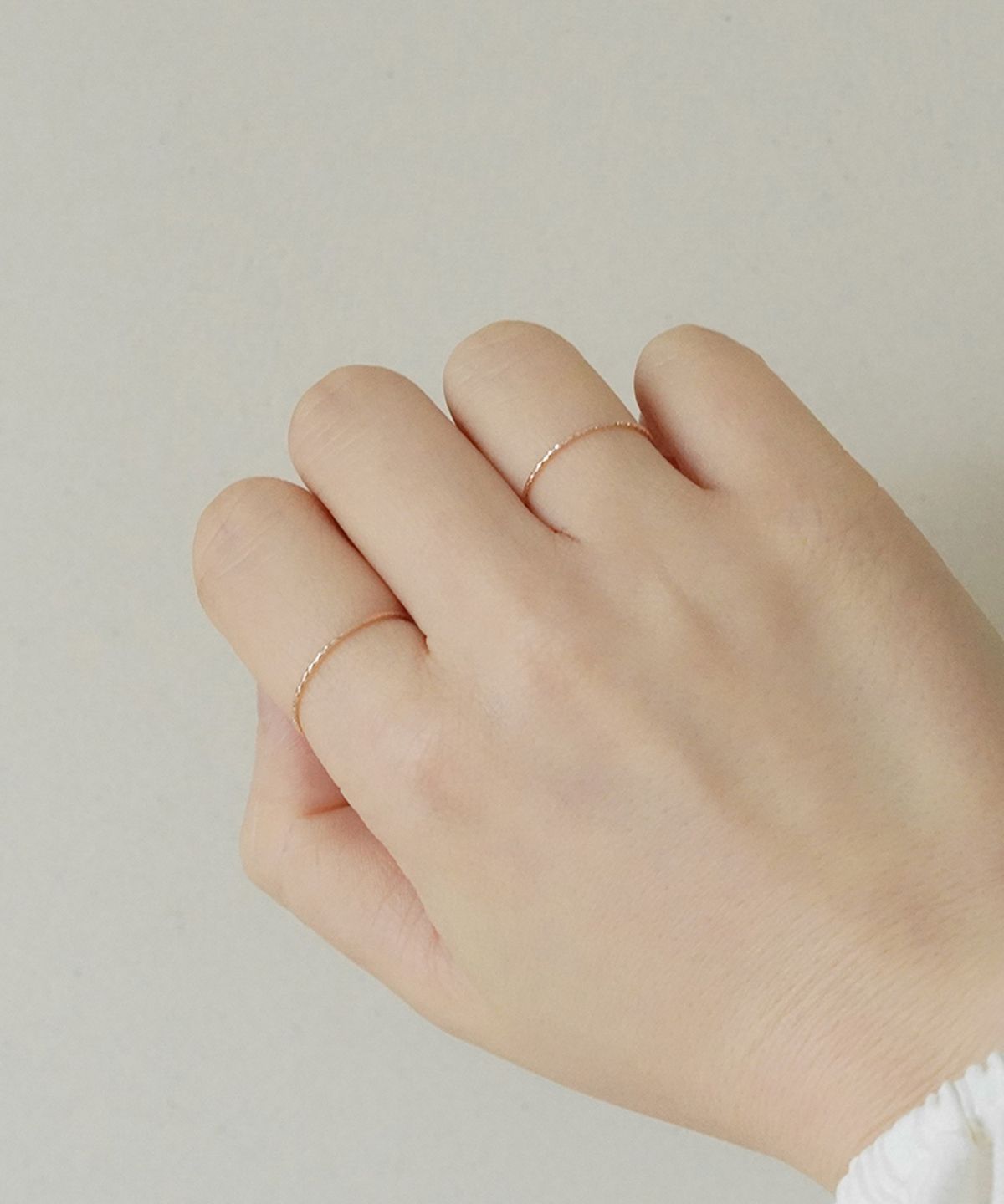 올은(ALLEUN) 14K 18K 컷팅 꼬임 금 링 반지 레이어드 애끼